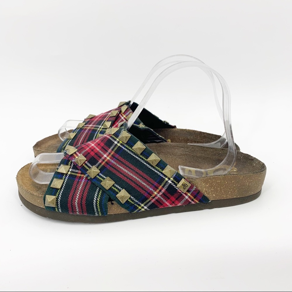 Sam Edelman Arina Studded Plaid Slides